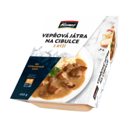 Hamé Vepřová játra na cibulce s rýží 450 g (hotové jidlo)
