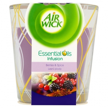 Air Wick Essential Oils Svíčka lesní plody 105g