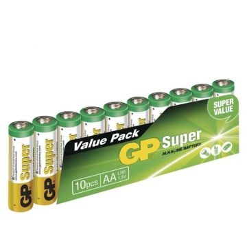 GP Super Alkalická baterie AA 10 ks
