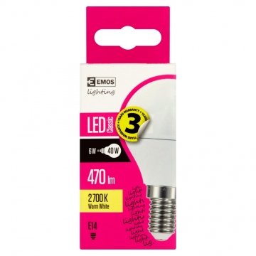Emos žárovka led mini globe 6w e14 1ks