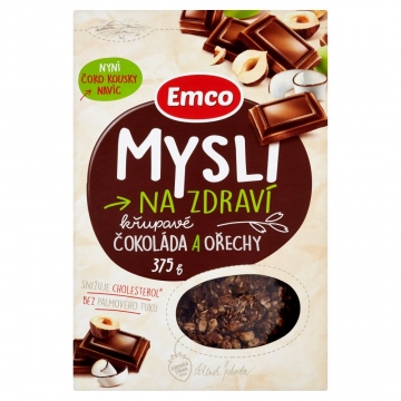 Emco Mysli Křupavé Čokoláda a ořechy 375g