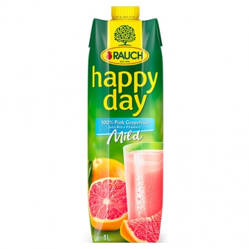 Rauch Happy Day Růžový grapefruit s dužninou Mild 100% 1L