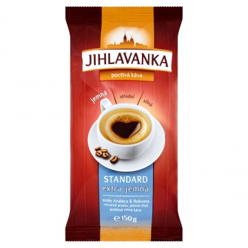 Jihlavanka Standard extra jemná pražená mletá káva 150g