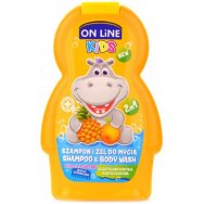 On Line Kids dětský sprchový gel exotic 250ml yellow