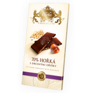 Carla Hořká čokoláda s lískovými oříšky - obdélník 80g