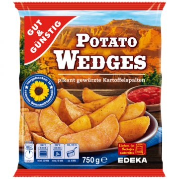 Edeka americké brambory 750g (Potato wedges) do trouby mraž. (německé)