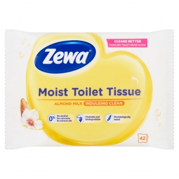 Zewa moist vlhčené toaletní ubrousky almond milk 42ks