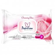 Papilion Vlhčené ubrousky rose s klipem 100ks