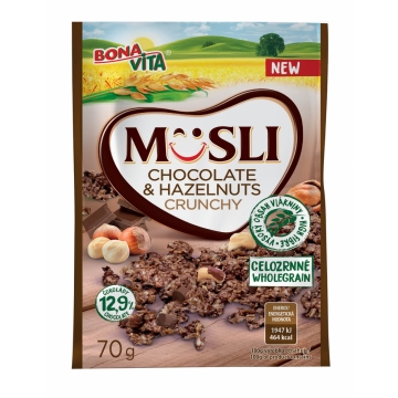 BonaVita Müsli zapékané s čokoládou a lískovými ořechy 70g