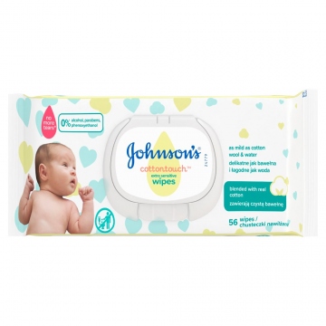 Johnson's Cottontouch Vlhčené ubrousky 56 ks