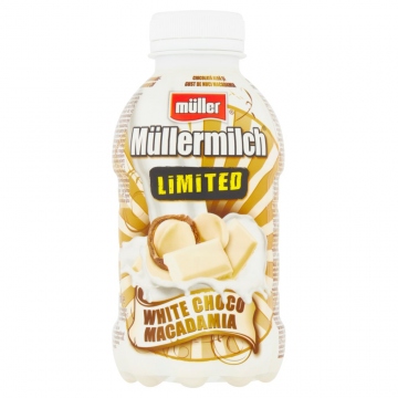 Müllermilch Limitovaná edice 377ml Bílá čokoláda - Makadamové oříšky