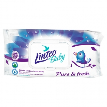 Linteo baby vlhčené ubrousky pro děti pure&fresh 80ks