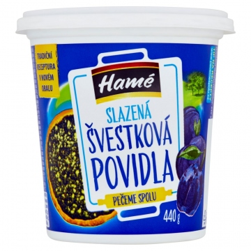 Hamé Slazená švestková povidla 440g