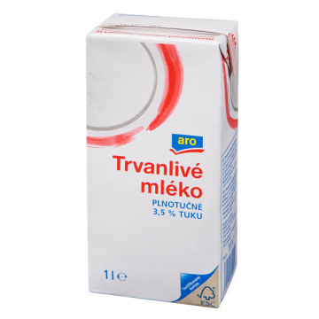 ARO Mléko trvanlivé plnotučné 3,5% 1 l trvanlivé