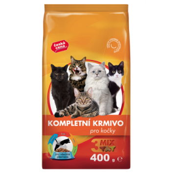 česká cena kompoletní krmivo pro kočky 400g - granule