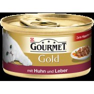 PURINA GOURMET, Jemné kousky, Kuře a játra, 85g