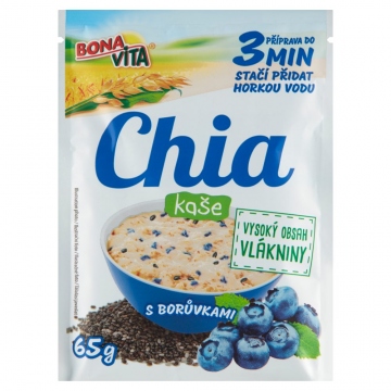 BonaVita chia kaše ovesná borůvka 65g