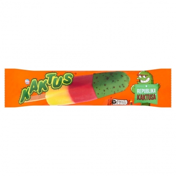 Nestlé Kaktus Vodová zmrzlina s citronovou příchutí a jahodový sorbet 45ml