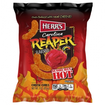 Herr's Carolina Reaper Flavoured Cheese Curls 28.4g USA