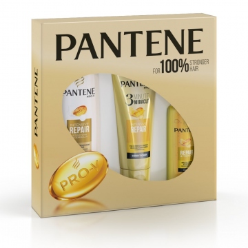 Pantene Dárková sada Šampon 400ml + Balzám 3MM 200ml + Oil 100ml