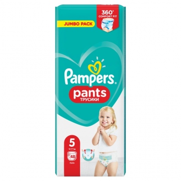 PAMPERS Pants 5, 48ks (11-18 kg) JUMBO Pack - plenkové kalhotky