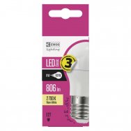 Emos LED žárovka Classic 8W = 60W E27, Teplá bílá 2700K 1ks