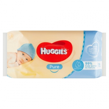 Huggies vlhčené ubrousky Pure 56ks