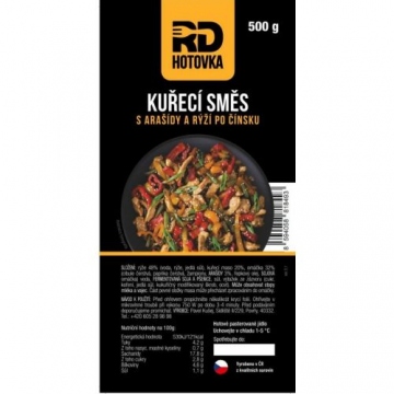 RD Hotovka Kuřecí směs po čínsku s arašídy a rýží 500g