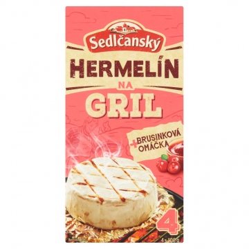 Sedlčanský Hermelín na gril (4x100g) brusinková omáčka 400g