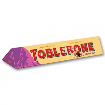Toblerone mléčná čokoláda s medem,nugátem a rozinkami 360g