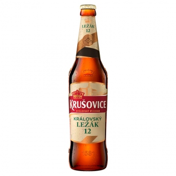 Krušovice Královská 12, světlý ležák, sklo 500ml